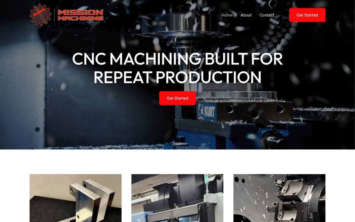 Mission Machining homepage