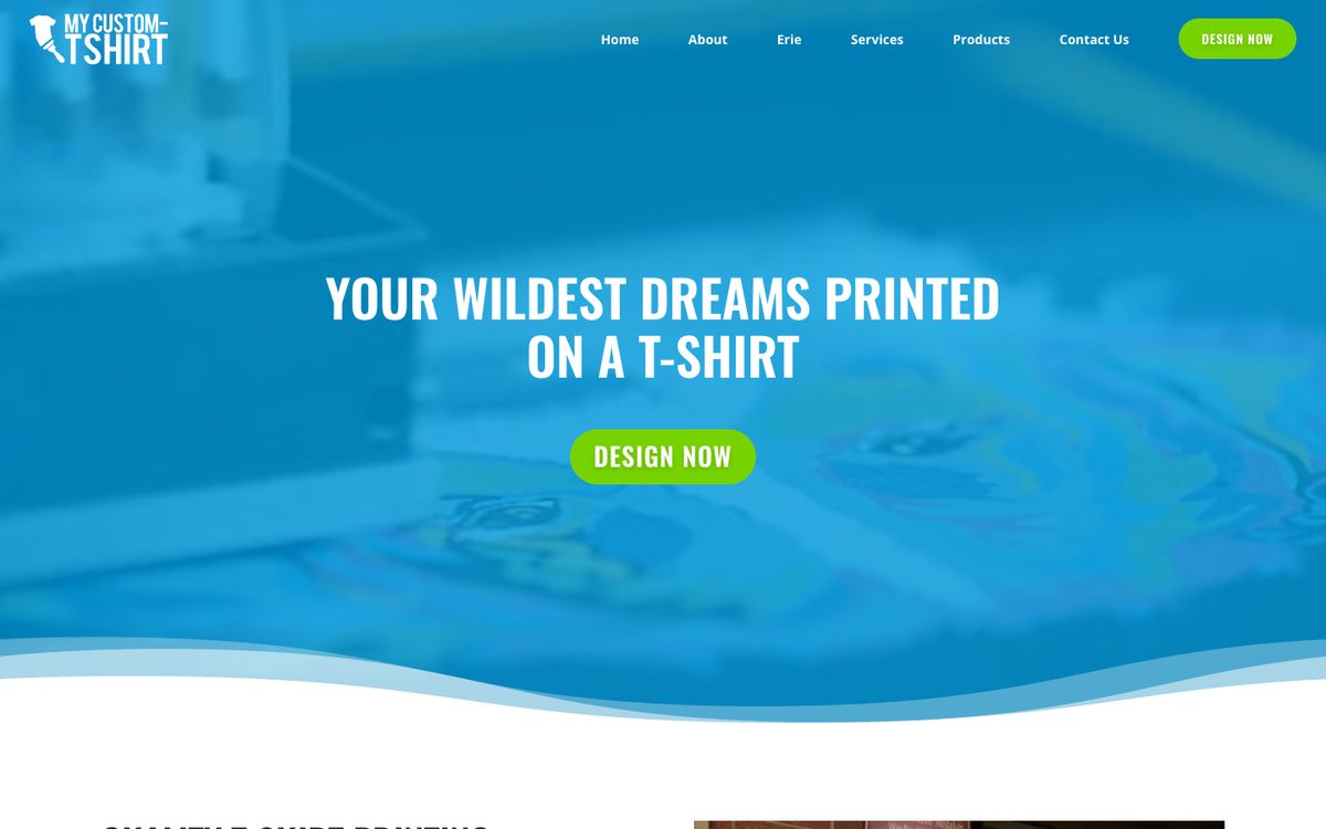My Custom T-Shirt homepage